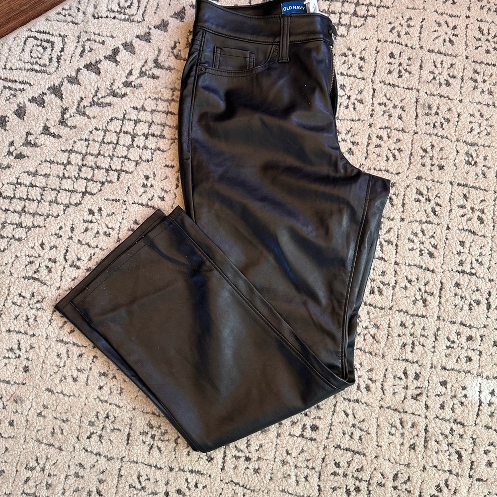 Old Navy Jet Black Faux Leather pants
